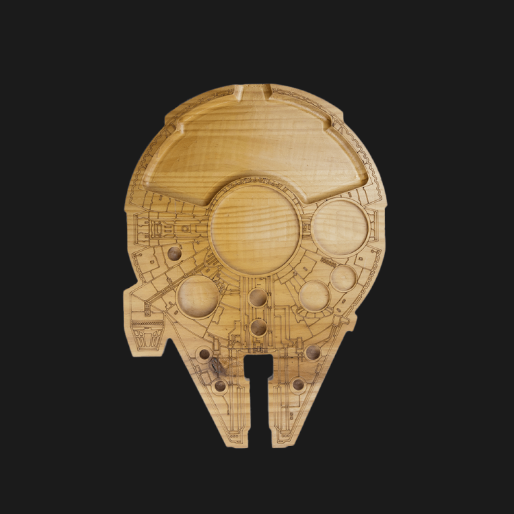 The Stoner Wood Millennium Falcon tray